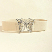 Butterfly Alloy Buckle Elastic Belt - Update AvenueTrendsi101300620890164101300620890164Butterfly Alloy Buckle Elastic BeltLight Yellow
