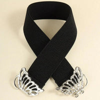 Butterfly Alloy Buckle Elastic Belt - Update AvenueTrendsi101300620890164101300620890164Butterfly Alloy Buckle Elastic BeltLight Yellow