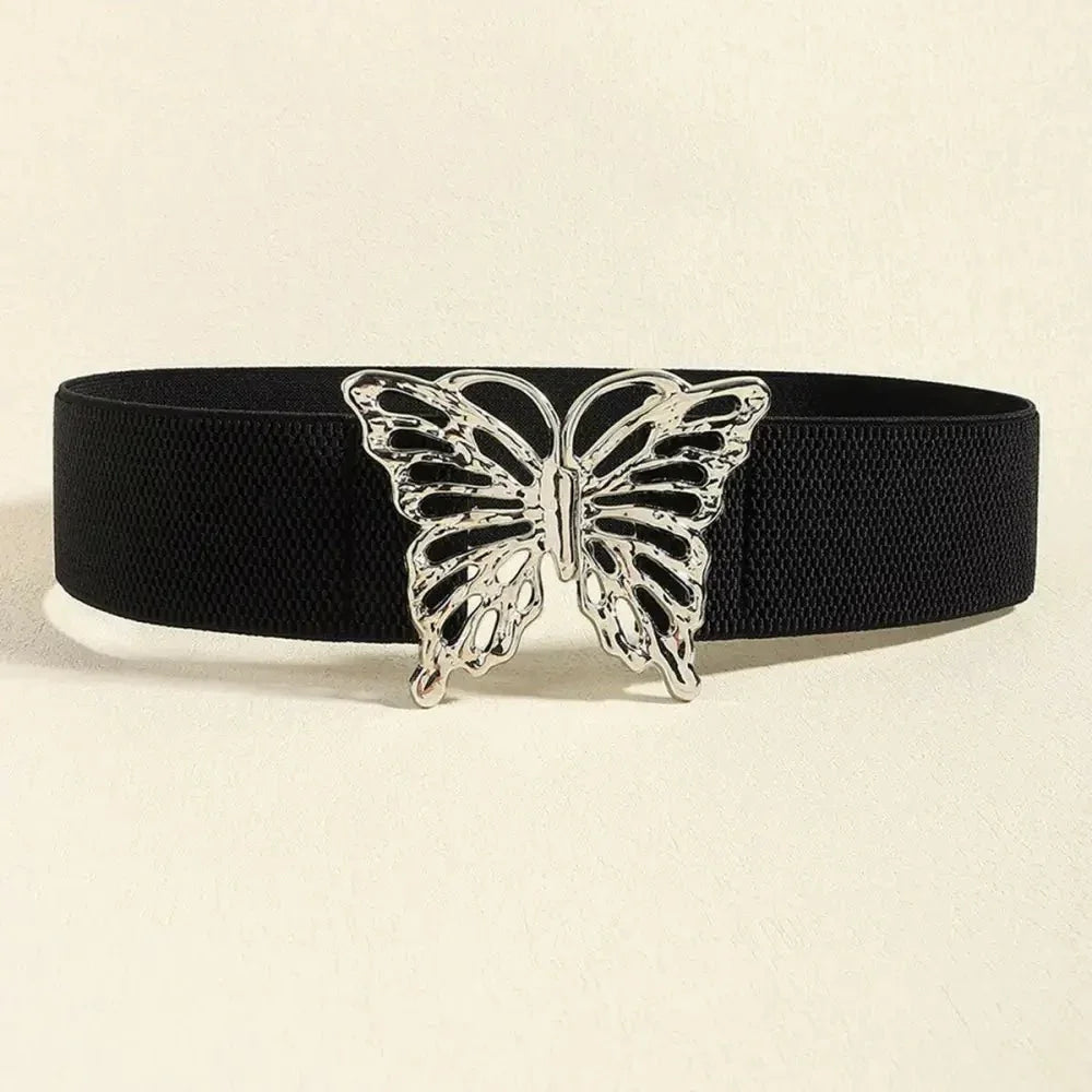Butterfly Alloy Buckle Elastic Belt - Update AvenueTrendsi101300620890164101300620890164Butterfly Alloy Buckle Elastic BeltLight Yellow