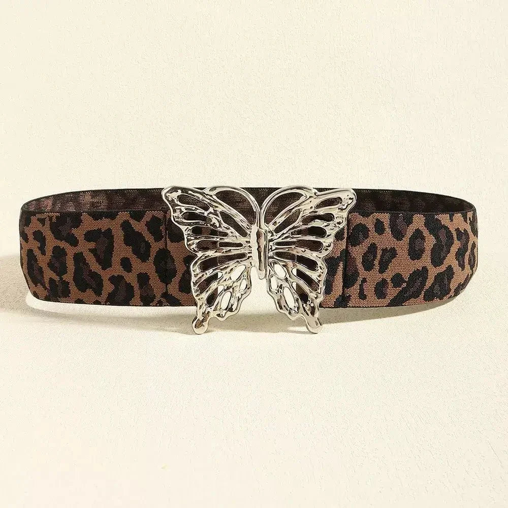 Butterfly Alloy Buckle Elastic Belt - Update AvenueTrendsi101300620893135101300620893135Butterfly Alloy Buckle Elastic BeltLeopard