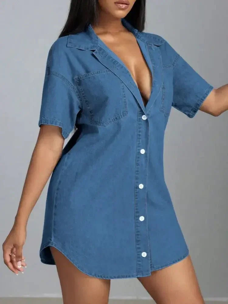 Button Down Collared Neck Denim Dress - Update AvenueDenim Dresses & SkirtsTrendsi1001008124419901001008124419904fff11b9 - 66fb - 4663 - 9541 - b0d3b0201329 - MaxMedium