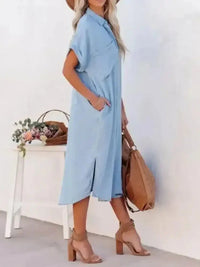 Button Down Denim Midi Shirt Dress - Update AvenueDenim Dresses & SkirtsTrendsi1001006438709641001006438709648c417972 - 14e5 - 47c5 - 8748 - 4b2ec294fa30 - Max - Origin1907 Color