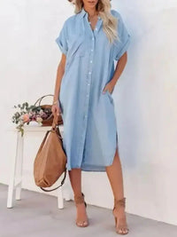 Button Down Denim Midi Shirt Dress - Update AvenueDenim Dresses & SkirtsTrendsi10010064387096410010064387096452a56426 - fcdd - 4dca - a38e - 150d7d1103da - Max - Origin1907 Color