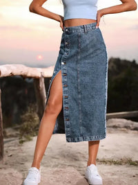 Button Down Denim Skirt - Update AvenueDenim Dresses & SkirtsTrendsi100100360573518100100360573518108cb55018054f54bf8f0233da285bee - MaxNavy