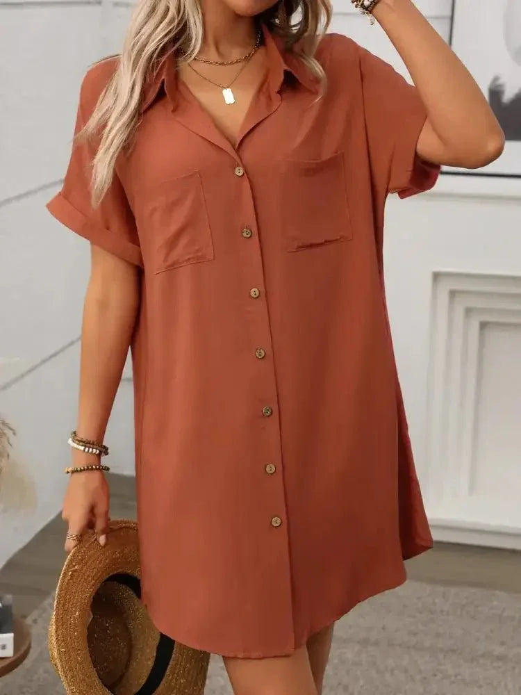 Button Down Short Sleeve Mini Dress - Update AvenueEffortless Elegance: DressesTrendsi100100852031875100100852031875065a23fa - 1928 - 41f5 - 9501 - e379f7215c99 - MaxCaramel
