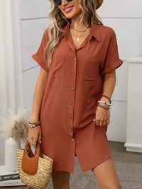 Button Down Short Sleeve Mini Dress - Update AvenueEffortless Elegance: DressesTrendsi1001008520318751001008520318757ef03fe8 - 3ba2 - 49ea - bea1 - fb8dd59954cc - MaxCaramel