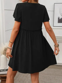 Button Front Flutter Sleeve Dress - Update AvenueEffortless Elegance: DressesTrendsi10010057370139010010057370139004964bbc - 0828 - 4989 - bea4 - e5f44d36b84a - MaxBlack