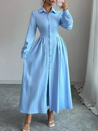 Button - Front Maxi Shirt Dress - Update AvenueMaxi DressesTrendsi100100499781972100100499781972Button - Front Maxi Shirt DressLight Blue