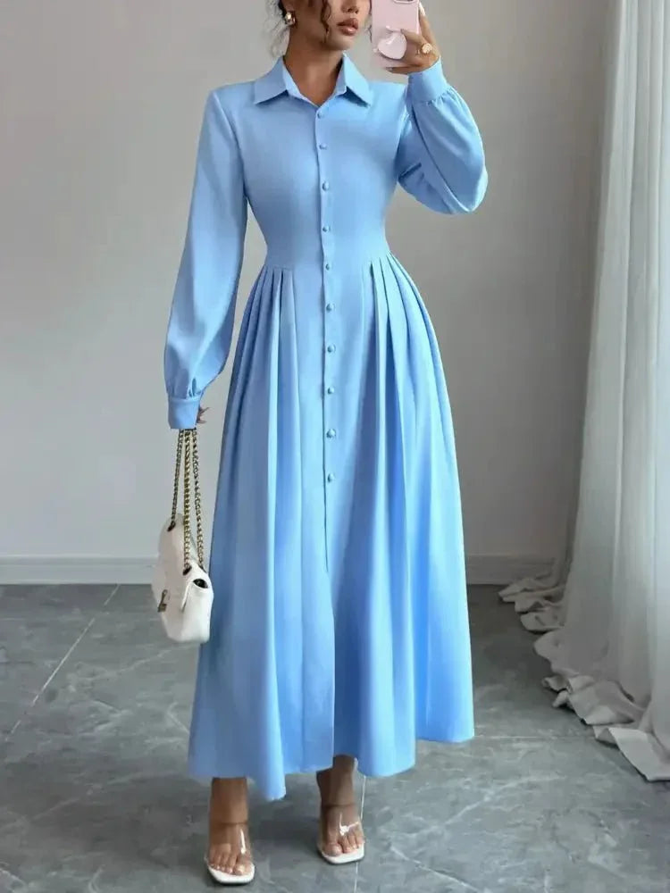 Button - Front Maxi Shirt Dress - Update AvenueMaxi DressesTrendsi100100499781972100100499781972Button - Front Maxi Shirt DressLight Blue