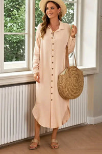 Button Front Textured Slit Shirt Dress - Update AvenueTrendsi1001012247498481001012247498482f33f394ca4649d8ad0fae5a2decb8df - MaxLight Yellow