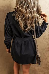Button Up Collared Neck Denim Dress - Update AvenueDenim Dresses & SkirtsTrendsi100101338490956100101338490956b1373e3df0da4a378a118ff14be8fdc7 - MaxBlack