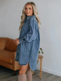 Button Up Collared Neck Long Sleeve Denim Dress - Update AvenueDenim Dresses & SkirtsTrendsi1001000842818711001000842818711ea9f939 - 13fc - 4fd5 - bc03 - d6bca63fe08c - MaxMedium