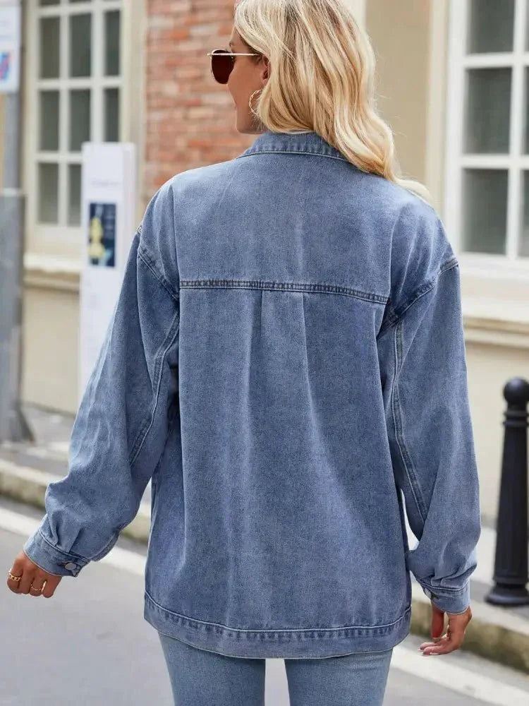 Button Up Denim Jacket with Pockets - Update AvenueTrendsi1001007520682331001007520682338f061449e88049e7ba039cae30395c35 - MaxMedium