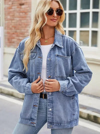 Button Up Denim Jacket with Pockets - Update AvenueTrendsi1001007520682331001007520682334a17e285a9db4308a00ab904808686d6 - MaxMedium