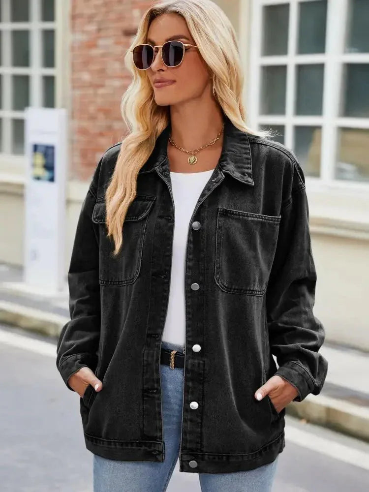 Button Up Denim Jacket with Pockets - Update AvenueTrendsi10010075206885010010075206885020c38a8c9e104b048644a34202a8d89c - MaxBlack