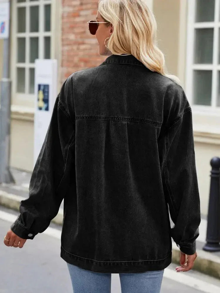 Button Up Denim Jacket with Pockets - Update AvenueTrendsi10010075206885010010075206885073dc4b60c4274199908ede0b42fa0421 - MaxBlack