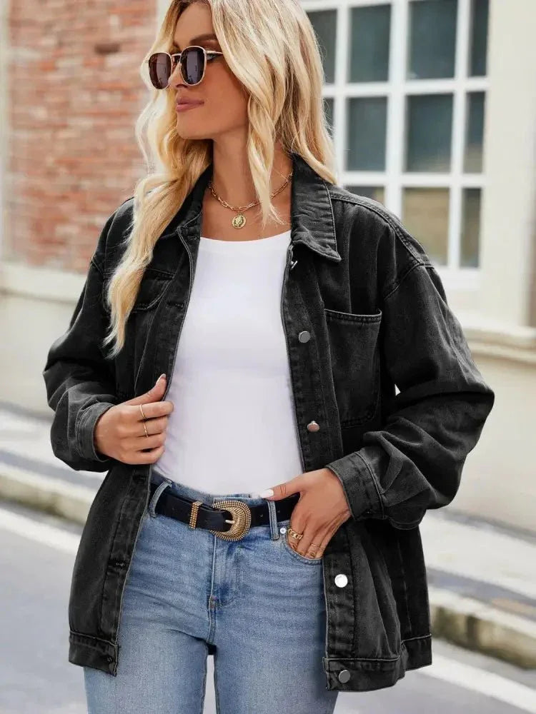 Button Up Denim Jacket with Pockets - Update AvenueTrendsi100100752068850100100752068850672fab7d1c39418bbbde16d70b18d8ab - MaxBlack