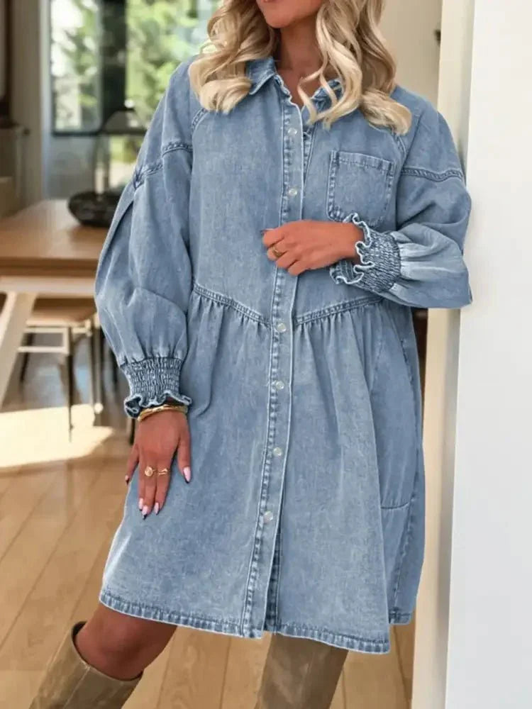 Button - Up Denim Shirt Dress with Smocked Cuffs - Update AvenueDenim Dresses & SkirtsTrendsi100100901942536100100901942536d08564bd - 623a - 46cc - ad42 - ae8ab94e8bc5 - Max - OriginMedium