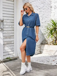 Button Up Dropped Shoulder Denim Dress - Update AvenueDenim Dresses & SkirtsTrendsi100100867565875100100867565875c7f8133a - bb4e - 4bf6 - a1e6 - 2d41816b126b - MaxDusty Blue