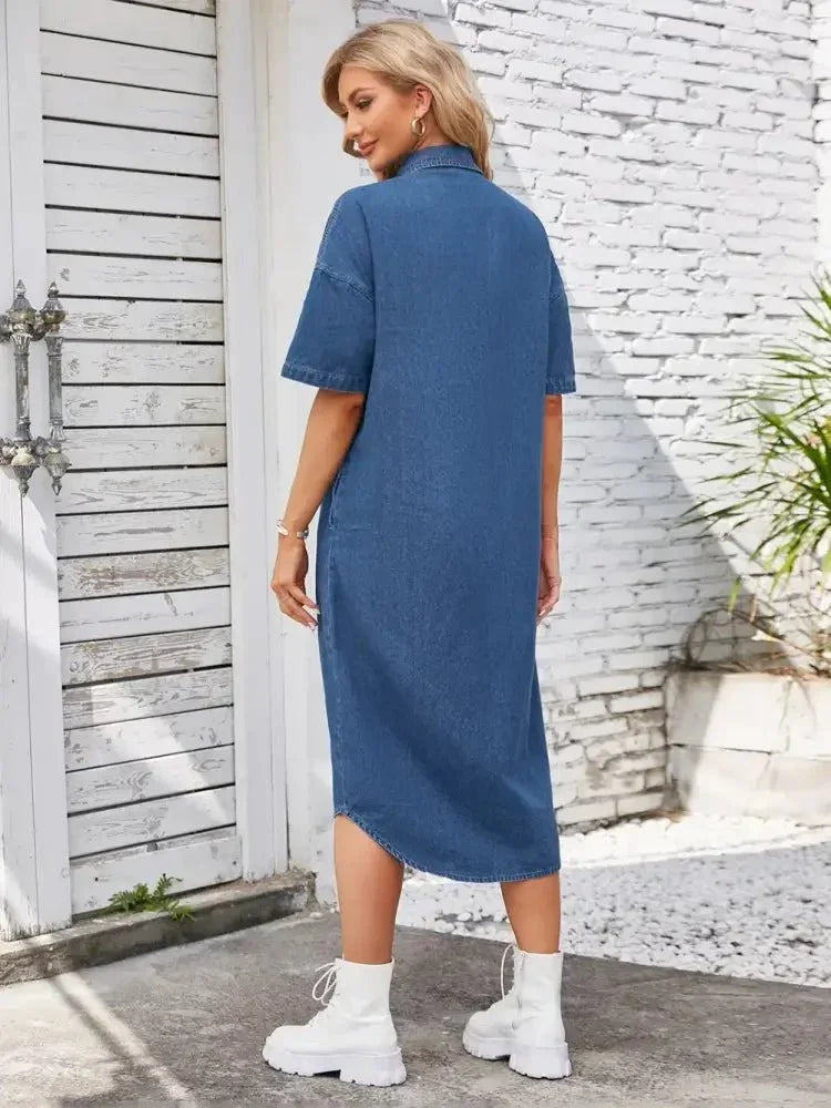 Button Up Dropped Shoulder Denim Dress - Update AvenueDenim Dresses & SkirtsTrendsi1001008675658751001008675658751545c5db - 6468 - 4e9a - 958e - 7dd0e9503e11 - MaxDusty Blue