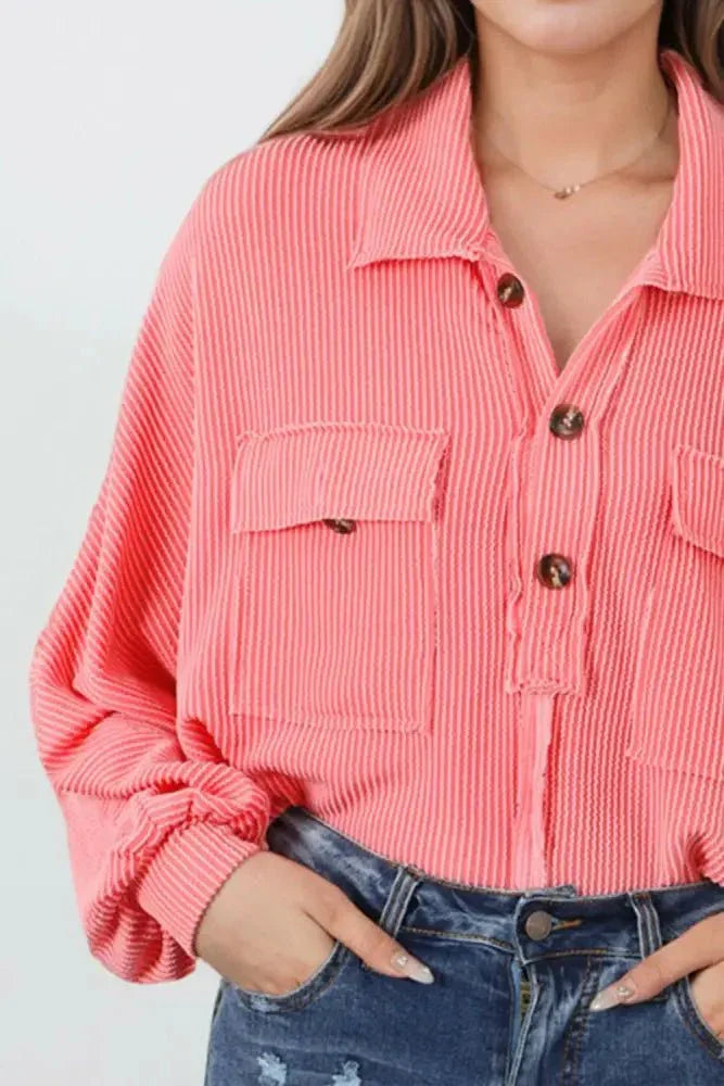 Buttoned Collared Neck Long Sleeve Top - Update AvenueTrendsi100101590511460100101590511460e0fe82e70abd4159a825f157fddf2ffd - MaxCoral