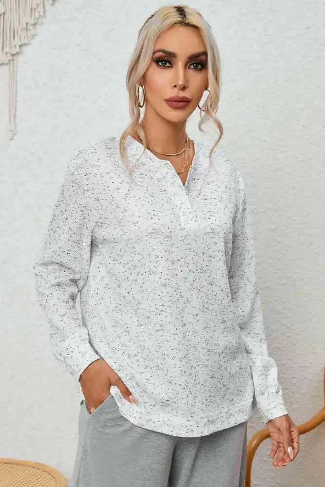 Buttoned Long Sleeve Top - Update AvenueTrendsi100101975319913100101975319913118656cd5f11491abcb21a980291bbba - MaxWhite