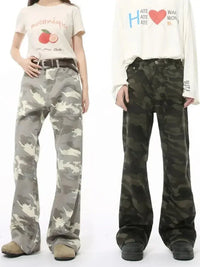 Camouflage Bootcut Jeans with Pockets - Update AvenueTrendsi100400017824773100400017824773Camouflage Bootcut Jeans with PocketsGray