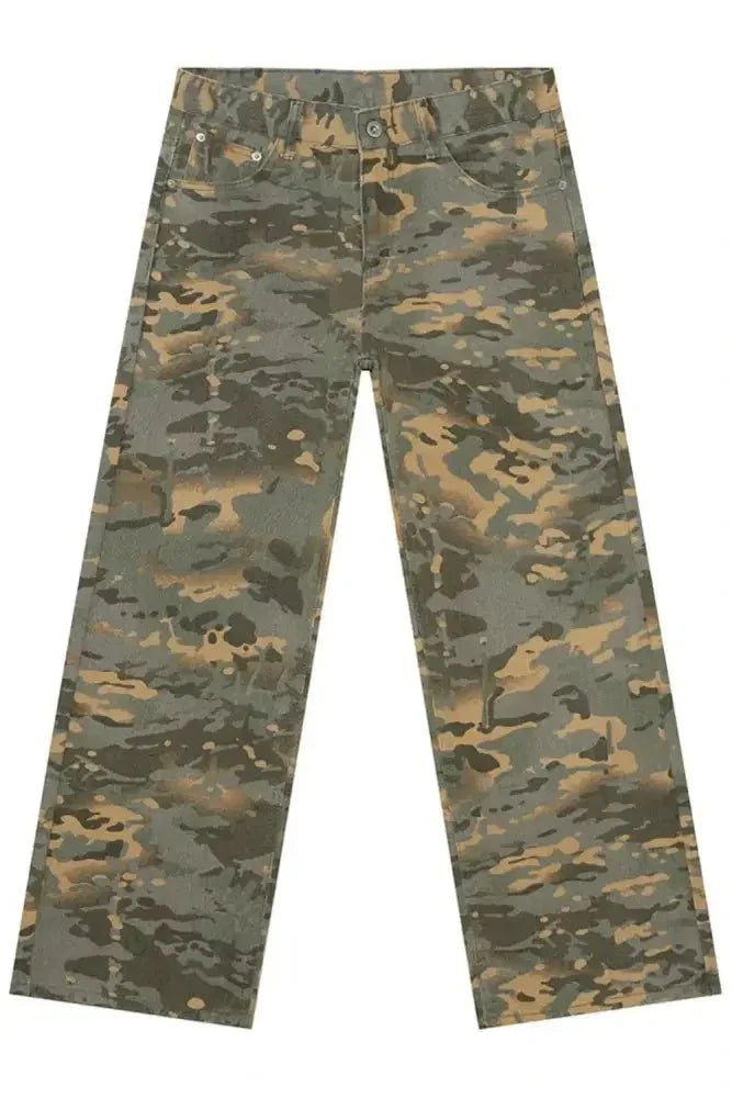 Camouflage Jeans with Pockets - Update AvenueTrendsi100400063561539100400063561539Camouflage Jeans with PocketsCaramel