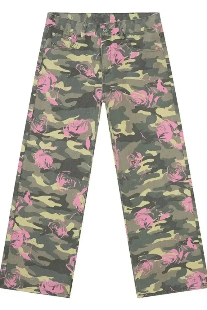 Camouflage Jeans with Pockets - Update AvenueTrendsi100400063561539100400063561539Camouflage Jeans with PocketsCaramel