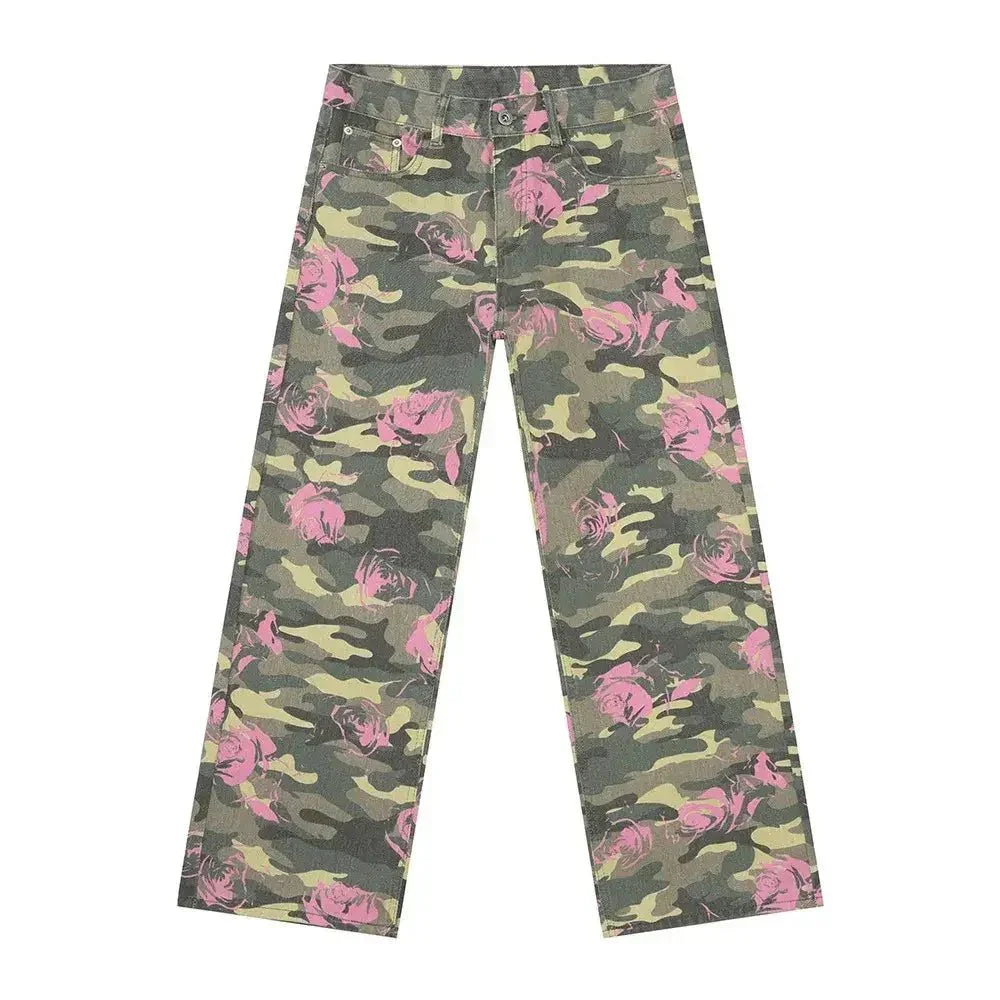 Camouflage Jeans with Pockets - Update AvenueTrendsi100400063568220100400063568220Camouflage Jeans with PocketsPink