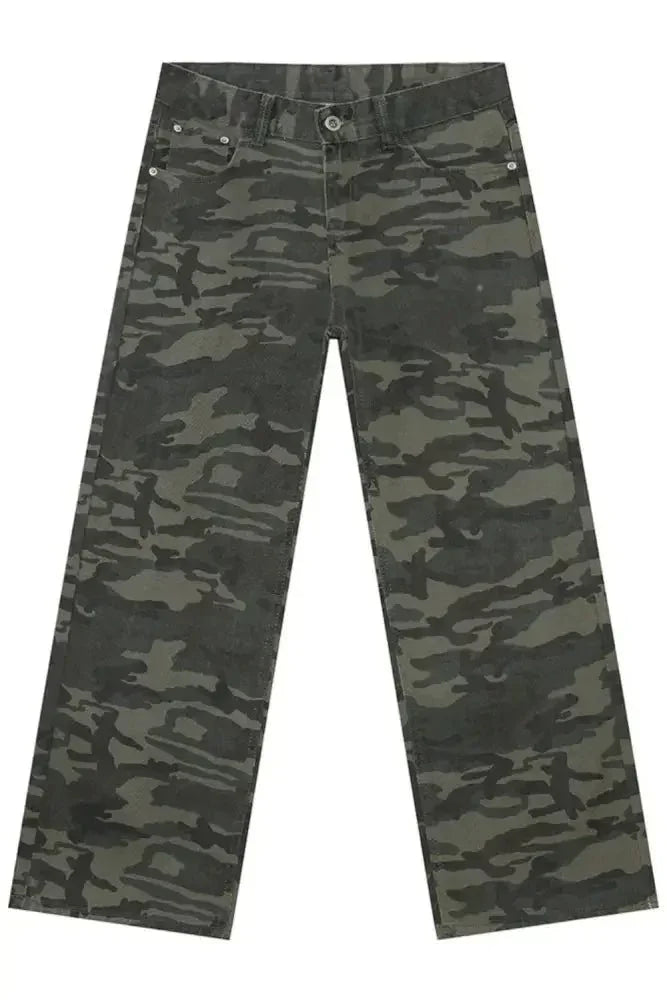 Camouflage Jeans with Pockets - Update AvenueTrendsi100400063569425100400063569425Camouflage Jeans with PocketsGray