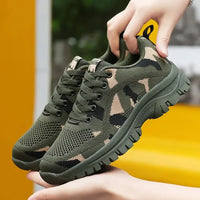 Camouflage Lace Up Mesh Breathable Athletic