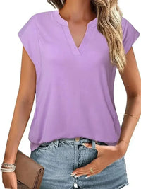 Casual Notched Short Sleeve Summer Blouse - Update AvenueT-ShirtsTrendsi1001001959484071001001959484079d43776c - 52d6 - 42b1 - 9d0c - b8fc0a47abe2 - Max - OriginViolet
