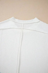 Casual Ribbed Short Sleeve Round Neck T-Shirt - Update AvenueT-ShirtsTrendsi100100902982189100100902982189e956d0e2 - 45db - 455a - b783 - a7e65e3911cb - Max - OriginWhite