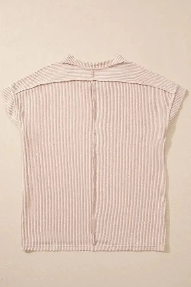Casual Ribbed Short Sleeve Round Neck T-Shirt - Update AvenueT-ShirtsTrendsi1001009029863211001009029863212ed425e5 - c5ca - 4d24 - b3fe - 4e6c270fb6d6 - Max - OriginBeige
