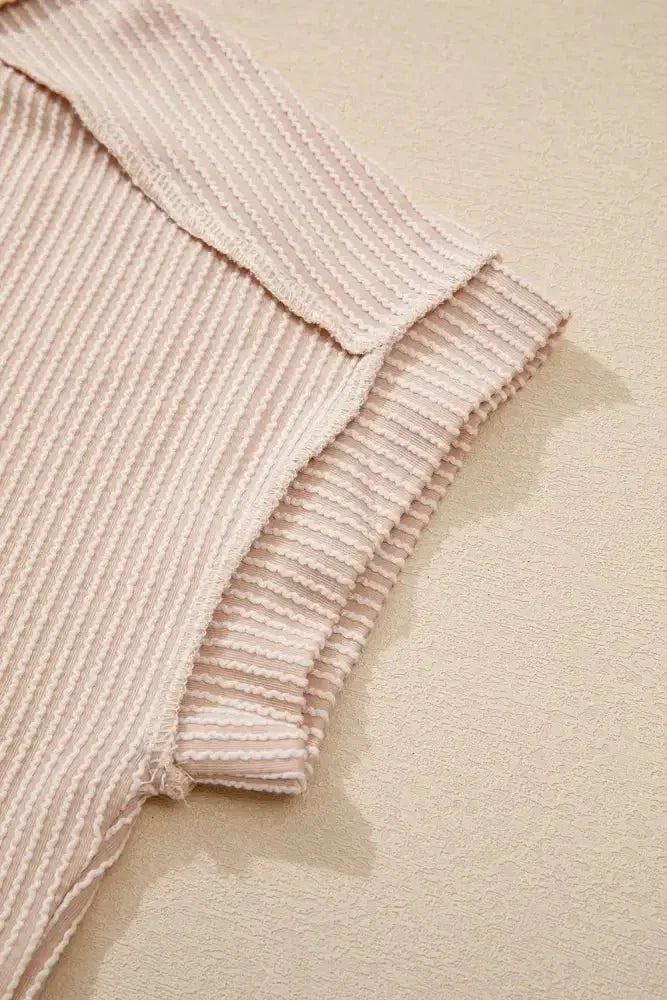 Casual Ribbed Short Sleeve Round Neck T-Shirt - Update AvenueT-ShirtsTrendsi100100902986321100100902986321e89c2a9f - 47ea - 4de6 - b5b1 - a244598c450c - Max - OriginBeige