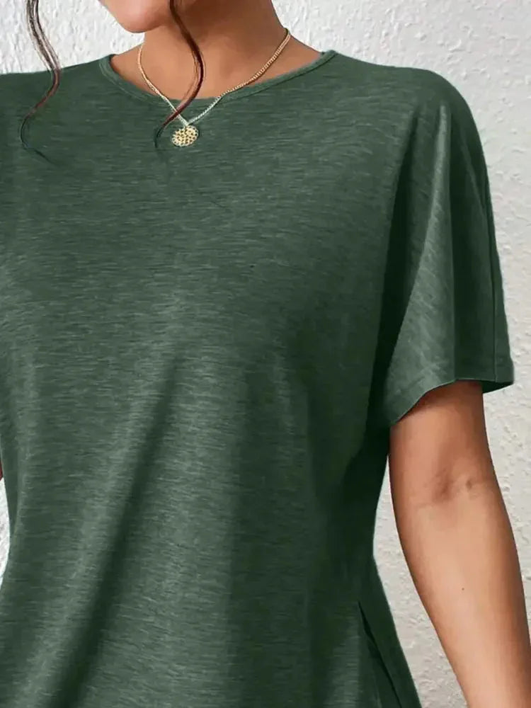 Casual Round Neck T-Shirt and Shorts Set - Update AvenueDaily EssentialsTrendsi100100299773522100100299773522e9669afd - 85b8 - 4685 - 93f1 - 880a3ee5704f - Max - OriginArmy Green