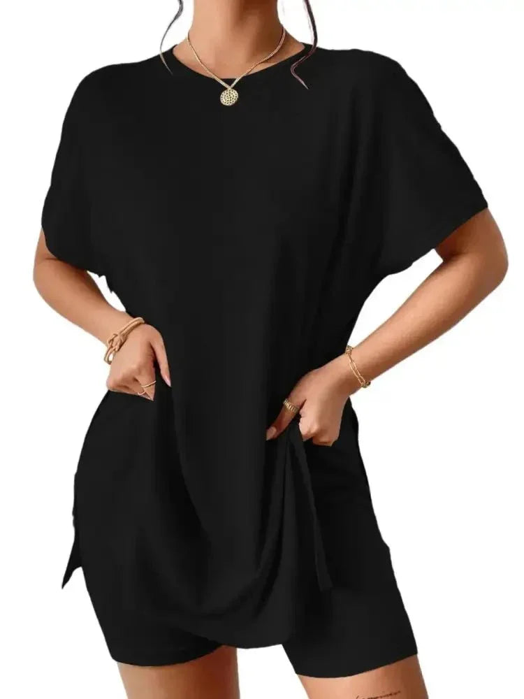 Casual Round Neck T-Shirt and Shorts Set - Update AvenueDaily EssentialsTrendsi10010029977358110010029977358163d8affe - 22dd - 4be9 - b129 - 92aa11bcfe39 - Max - OriginBlack