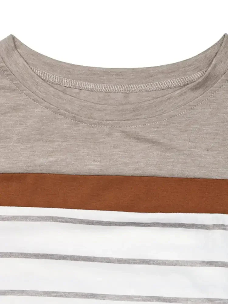 Casual Striped Long Sleeve Color Block T-Shirt - Update AvenueT-ShirtsTrendsi100100049284631100100049284631686e6769c6b042f89211235b89eb690f - Max - OriginKhaki