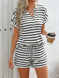 Casual Striped Short Sleeve Top and Shorts Two - Piece Set - Update AvenueDaily EssentialsTrendsi100100796717109100100796717109ccc0230d44464486a5cbcac6564bd443 - Max - OriginStripe