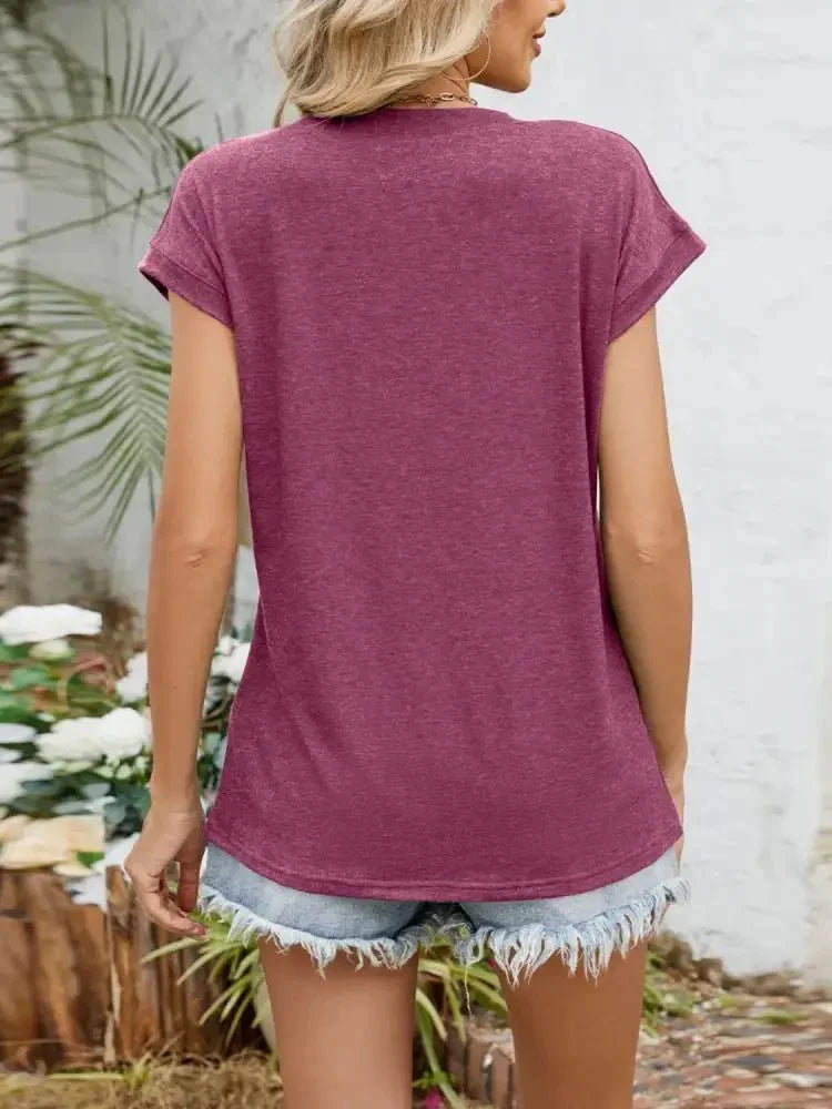 Casual V - Neck Pleated Front T-Shirt - Update AvenueT-ShirtsTrendsi100100855721183100100855721183f05e5daf - c0cc - 4b92 - 8458 - 040bbc97e88e - Max - OriginDeep Purple