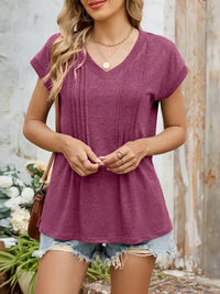 Casual V - Neck Pleated Front T-Shirt - Update AvenueT-ShirtsTrendsi1001008557211831001008557211830dba2d8a - d93c - 4a7c - 91f2 - 8554d731c586 - Max - OriginDeep Purple