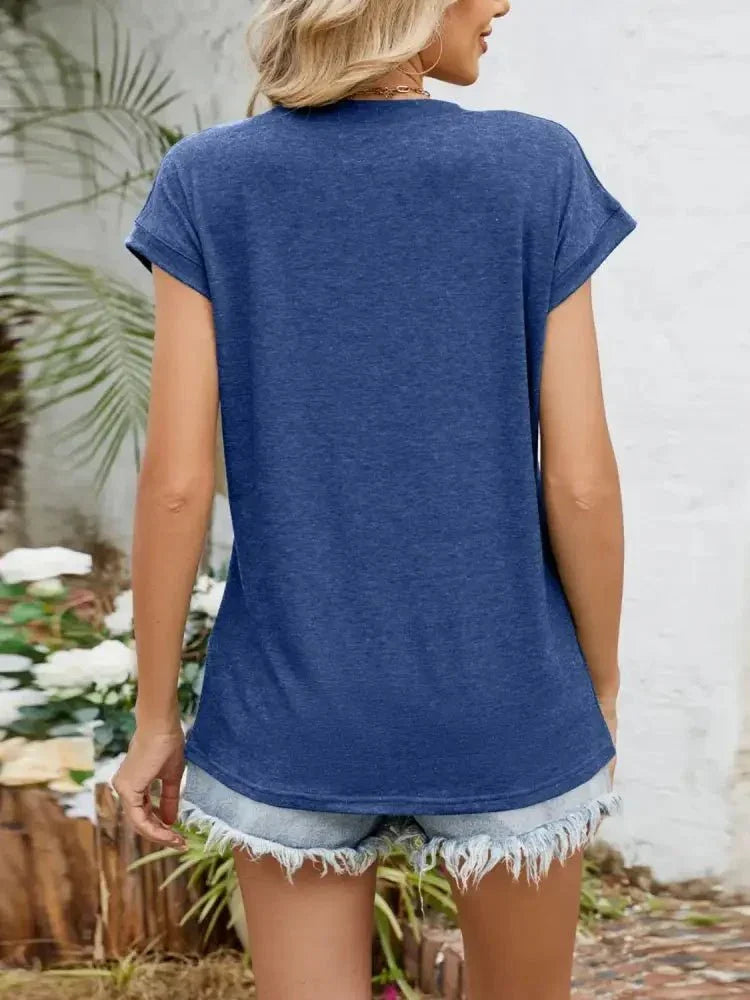 Casual V - Neck Pleated Front T-Shirt - Update AvenueT-ShirtsTrendsi10010085572165510010085572165599238a29 - a5e1 - 4597 - 9d58 - c102db57bf12 - Max - OriginDark Blue