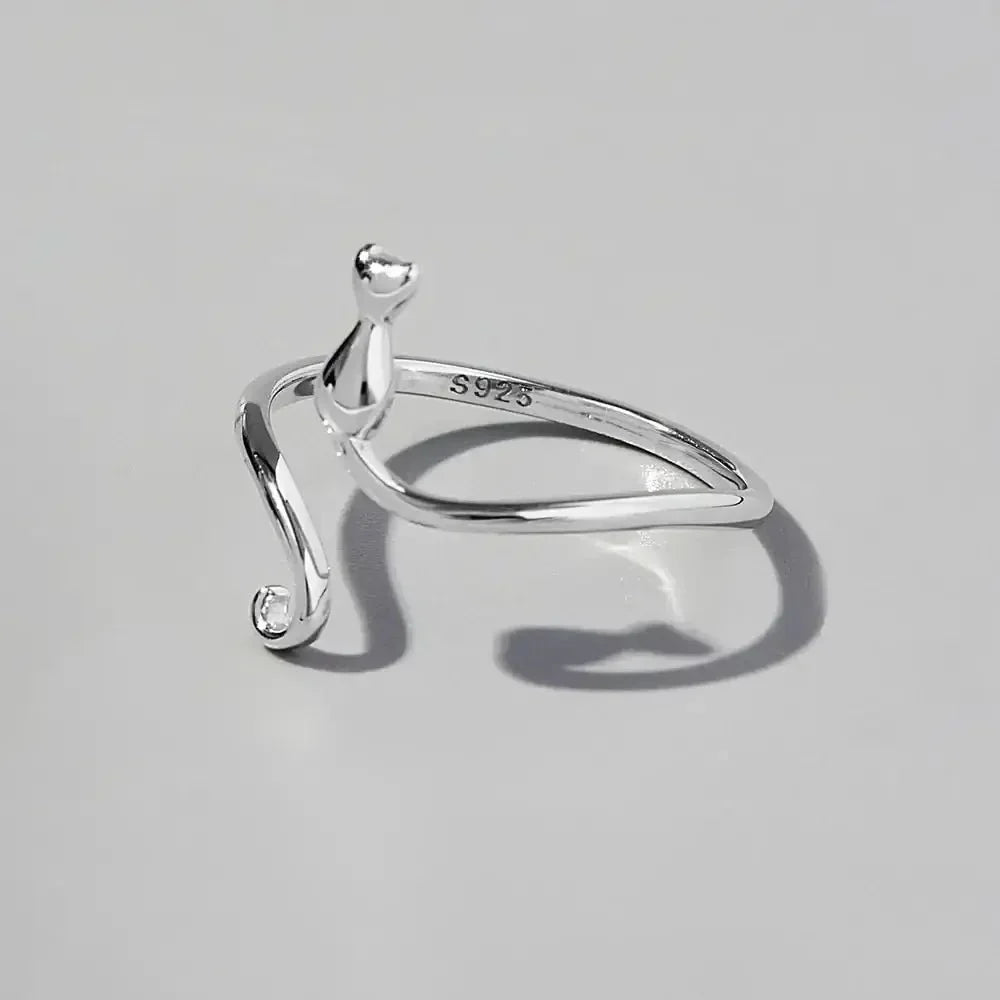 Cat Shape 925 Sterling Silver Ring - Update AvenueRingTrendsi100500675391628100500675391628Cat Shape 925 Sterling Silver RingSilver