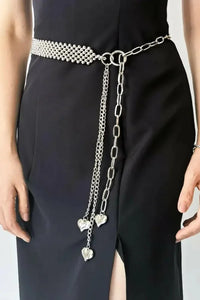 CCB Bead Heart Charm Belt - Update AvenueTrendsi101300770038370101300770038370CCB Bead Heart Charm BeltSilver