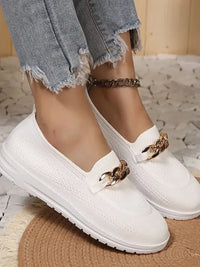 Chain Detail Mesh Slip-Ons