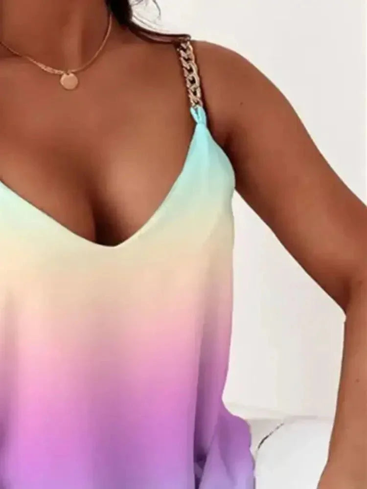 Chain Strap V - Neck Tank Top - Update AvenueTrendsi100100373091976100100373091976709c042a - 448d - 4dda - b943 - dc8a21590ee2 - Max - OriginTie - dye