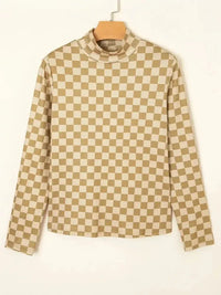 Check Pattern Turtleneck Slim Long Sleeve Tee - Update AvenueT-ShirtsTrendsi1001008437083861001008437083863c2afa0148244c17b561d4cd5b9ac3f4 - Max - OriginTan