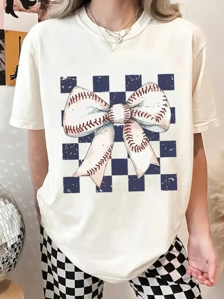 Checkered Bowknot Graphic Crew Neck T Shirt - Update AvenueT-ShirtsTrendsi1001000948995041001000948995047074a0a5bafd4010a1a311e6a22d8d77 - Max - OriginWhite