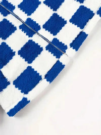 Checkered Fleece Oversized Zip Up Jacket - Update AvenueTrendsi1001002899648841001002899648844a26c403f5ef4f338e897f586dc161bd - Max - OriginBlue